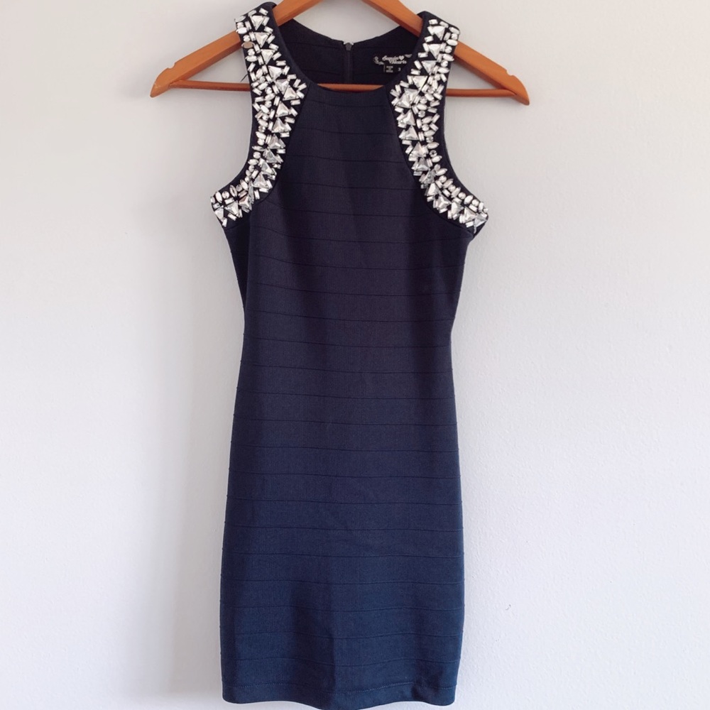 Navy blue bandaid dress